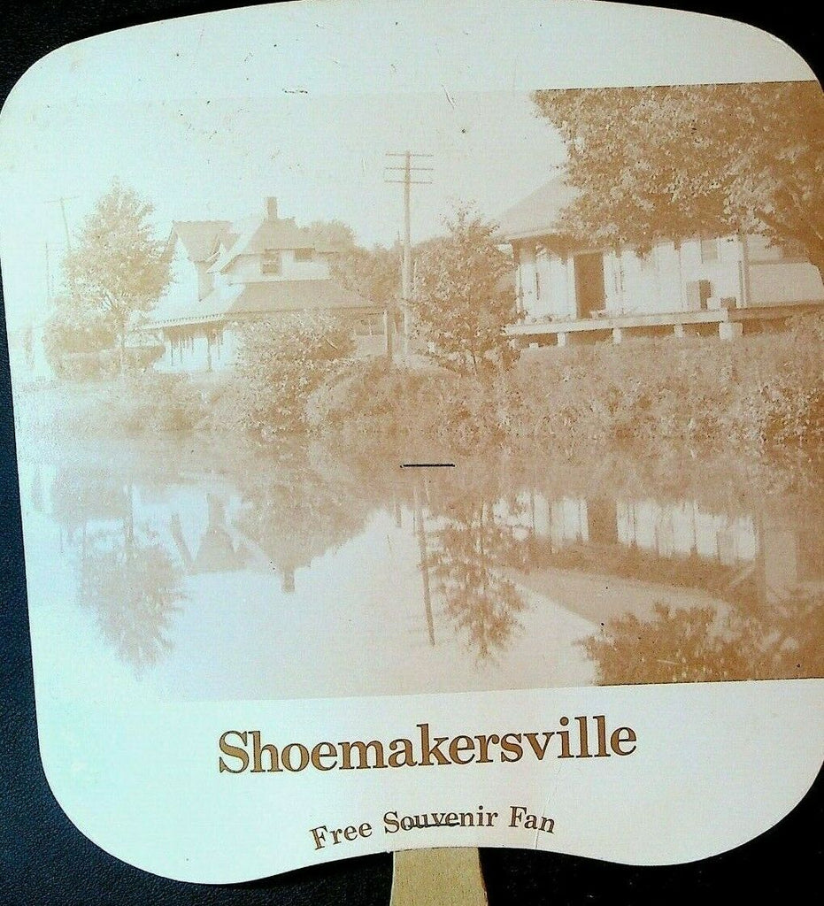 Advertising Fan Blue Mountain & Reading Railroad Shoemakersville