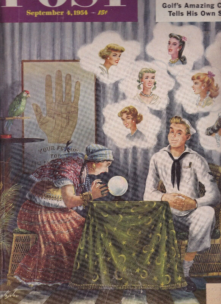 Saturday Evening Post Ed Furgol Crystal Ball cover September 4 1954