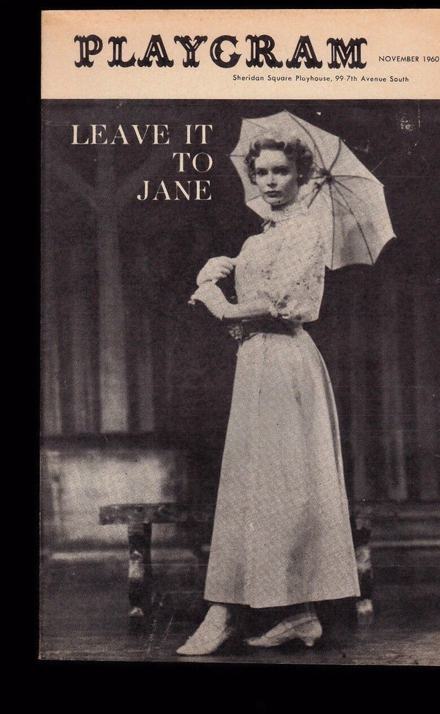 Leave it to Jane November 1960 Playgram (Sheridan Square Playhouse)