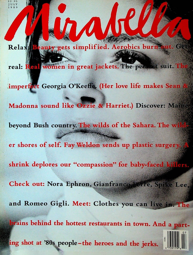 Mirabella Magazine July 1989 #2 Spike Lee Dayle Haddon Donna Bunte