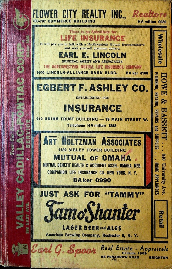 Polk's Rochester Suburban Directory 1950 New York