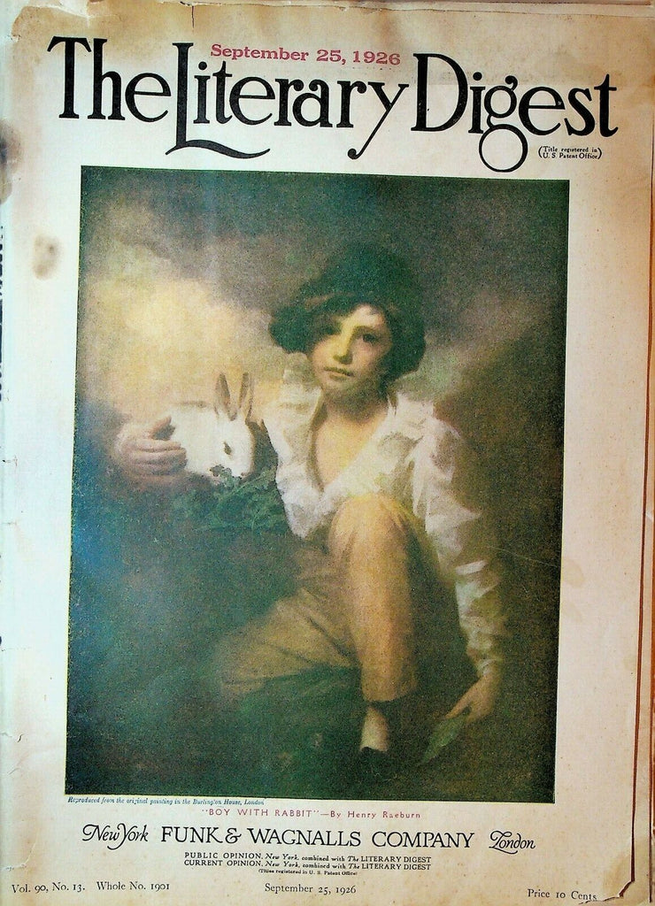 Literary Digest September 25 1926 China Tennis Harley Davidson Ad Art Deco