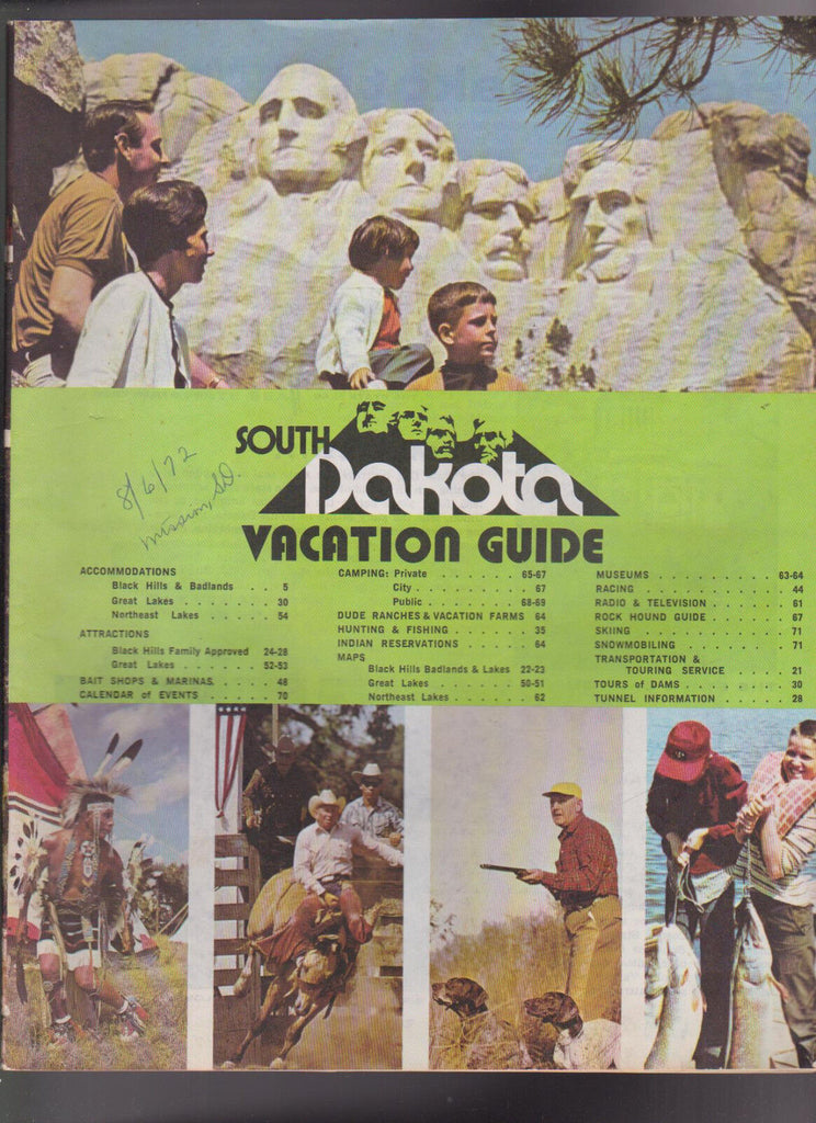 South Dakota Vacation Guide 1972 Black Hills Badlands
