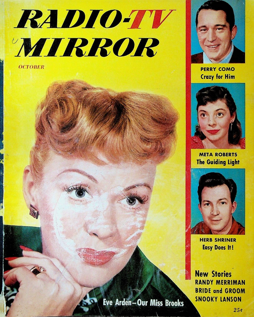 Radio TV Mirror October 1953 Perry Como Eve Arden Herb Shriner Meta Roberts