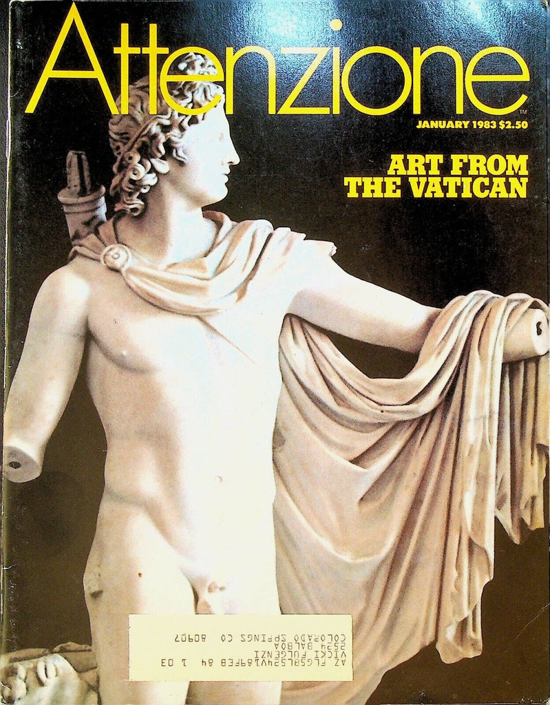 Attenzione Magazine January 1983 Igino Ugo Tarchetti Vatican Art