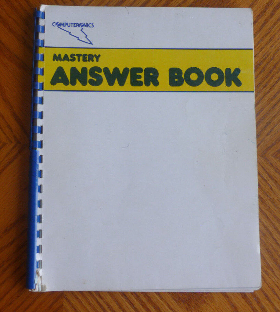 Computeronics Mastery Answer Book 1978 Gifted Child Project Florida
