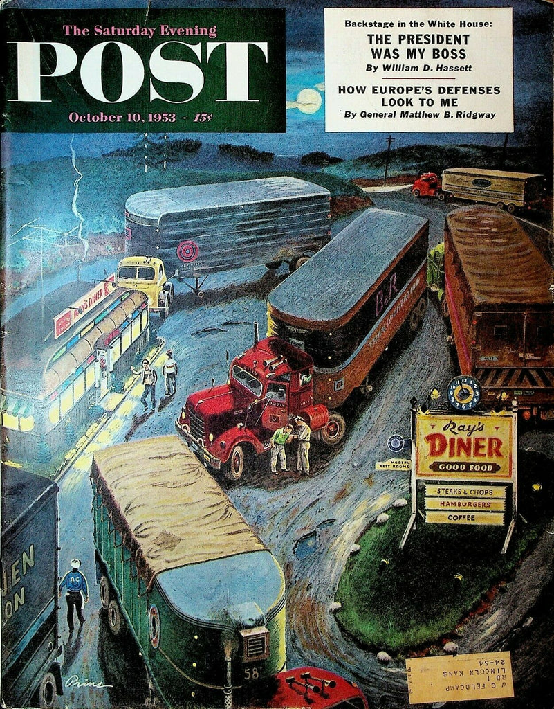Saturday Evening Post October 10 1953 Erle Stanley Gardner Jordan Olivar