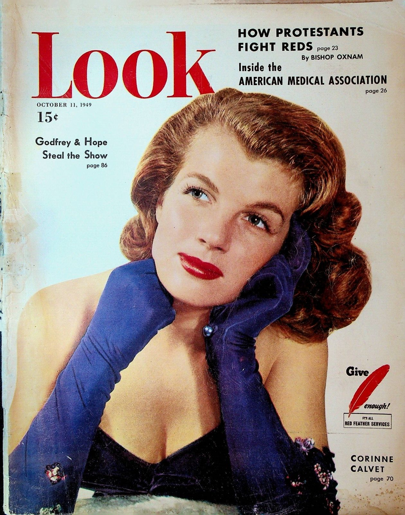 Look Magazine October 11 1949 Corinne Calvet Stanley Hiller Nehru Bob Hope