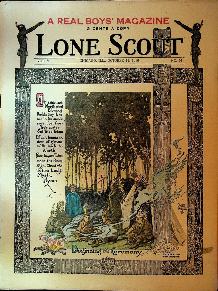 Lone Scout Magazine October 14 1916 Scouting Perry Emerson Thompson