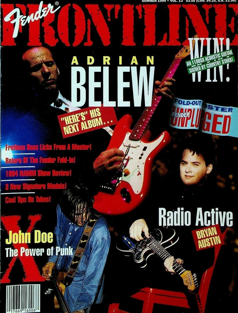 Fender Guitar Frontline Magazine #13 Summer 1994 Adrian Belew Bryan Austin