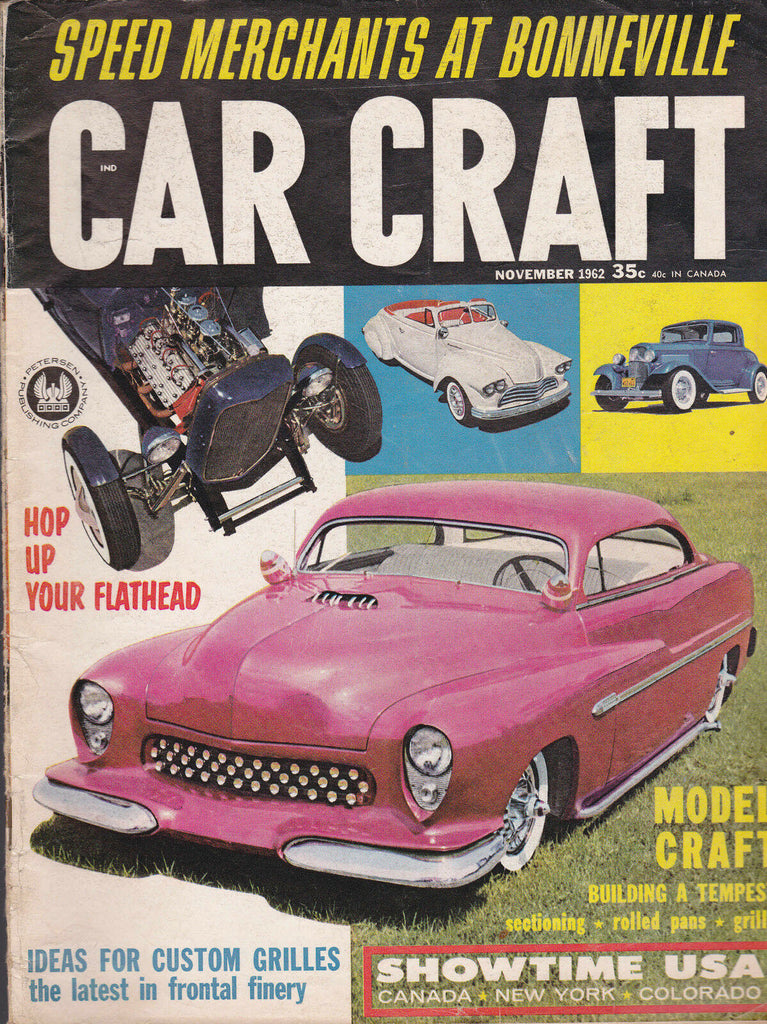 Car Craft Magazine Bonneville Showtime USA November 1962 FREE US S/H