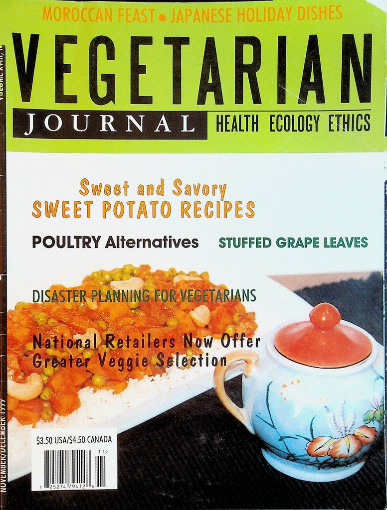 Vegetarian Journal Vol XV1II #6 1999 Sweet Potatoes Stuffed Grape Leaves