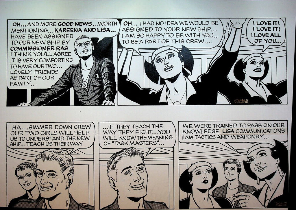 Ronald Wilkins Chance Encounters Daily Comic Strip Original Art Task Masters