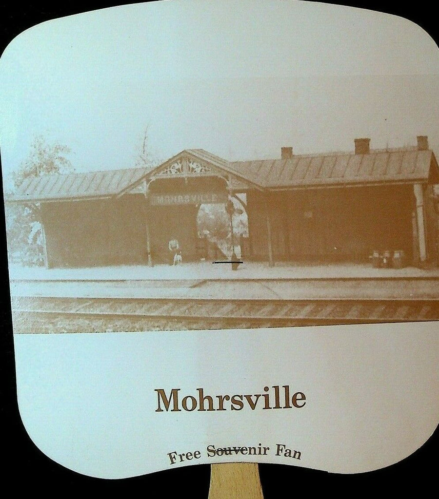 Advertising Fan Blue Mountain & Reading Railroad Mohrsville Blue Back