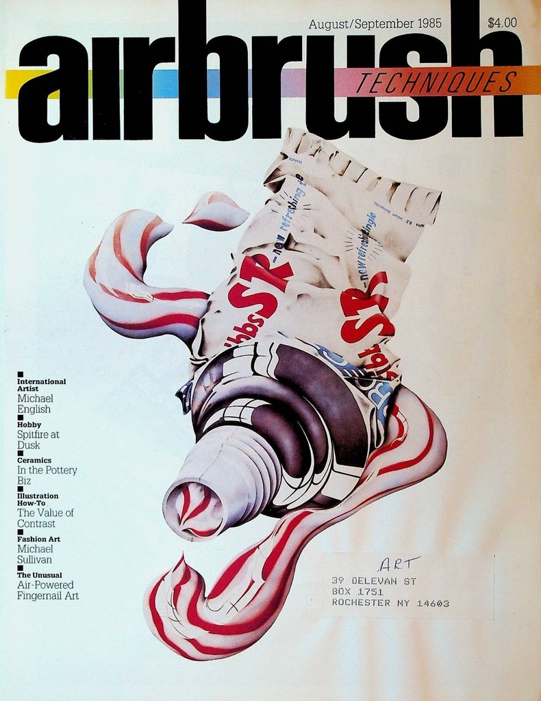 Airbrush Techniques Magazine August 1985 Michael English Michael Sullivan