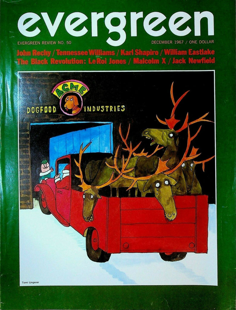 Evergreen 50 December 1967 Santa Claus Malcolm X Charles Bukowski