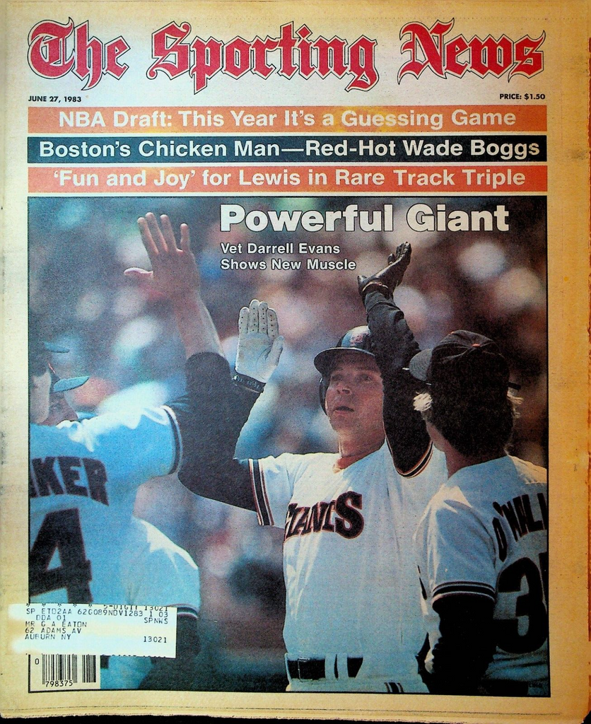 The Sporting News June 27 1983 Darrell Evans Wade Boggs Carl Lewis