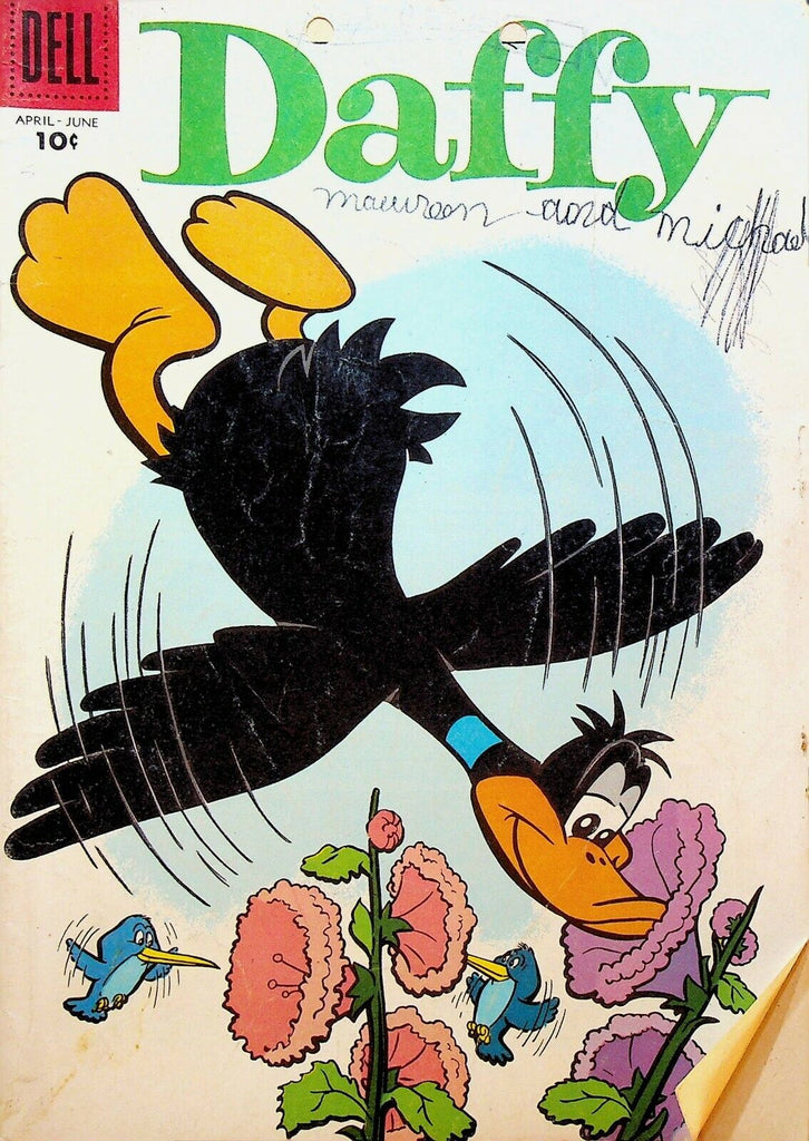 Daffy Duck 9 Dell Comics 1957 Flowers