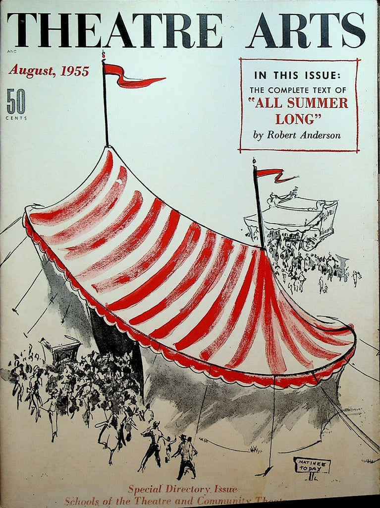 Theatre Arts Magazine August 1955 Shirley Booth Samuel French Theatre USA
