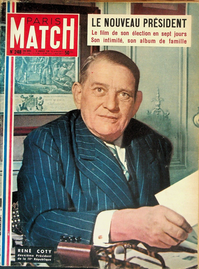Paris Match December 26 1954 Rene Coty French President