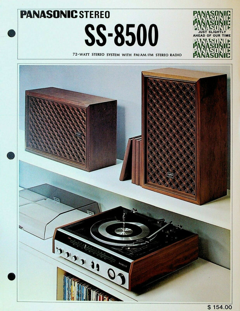 Panasonic SS-8500 Stereo System  Ad Sheet 1970s