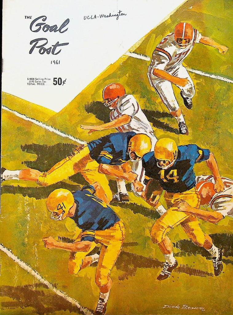 UCLA v Washington College Football Program 1961 The Goal Post Ray Mansfield