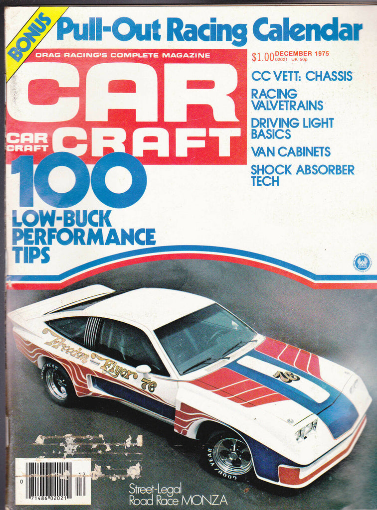 Car Craft Magazine Road Race Monza Vans December 1975  FREE US S/H