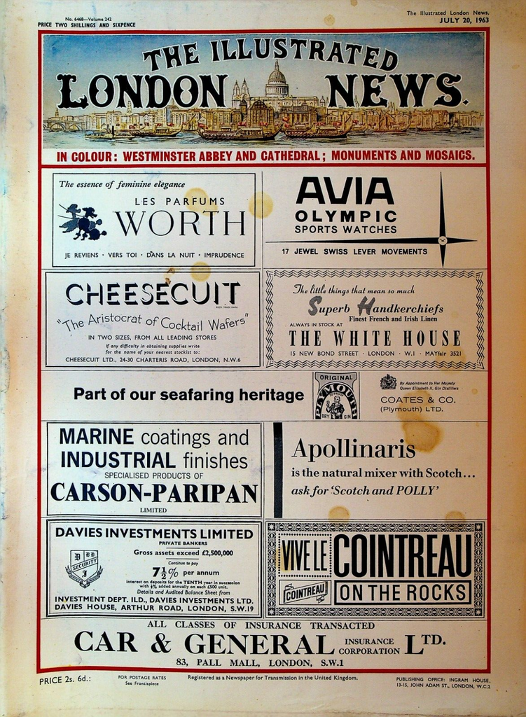 Illustrated London News July 20 1963 RJ Charles British Open Charlie Chaplin