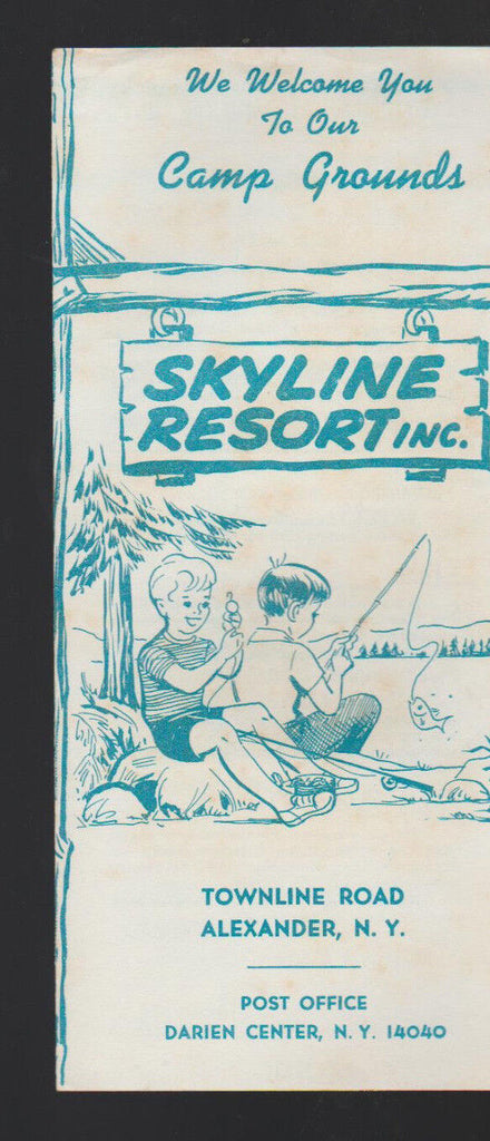 Skyline Resort Brochure Camp Grounds Alexander NY 1970s