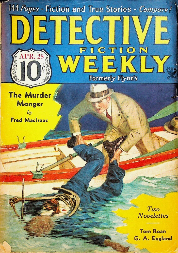 Detective Fiction Weekly April 28 1934 Tom Roan Fred MacIsaac GA England