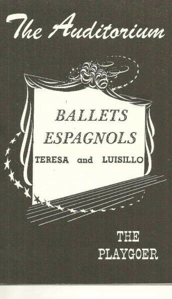 Ballets Espagnols (Teresa & Luisillo) 1950s program Rochester NY Playgoer
