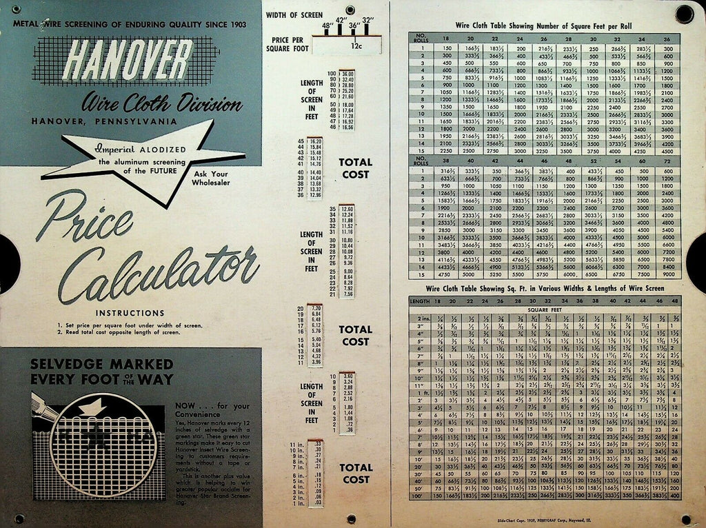 Hanover Wire Cloth Division Price Calculator Staralum Alclad Aluminum Pa