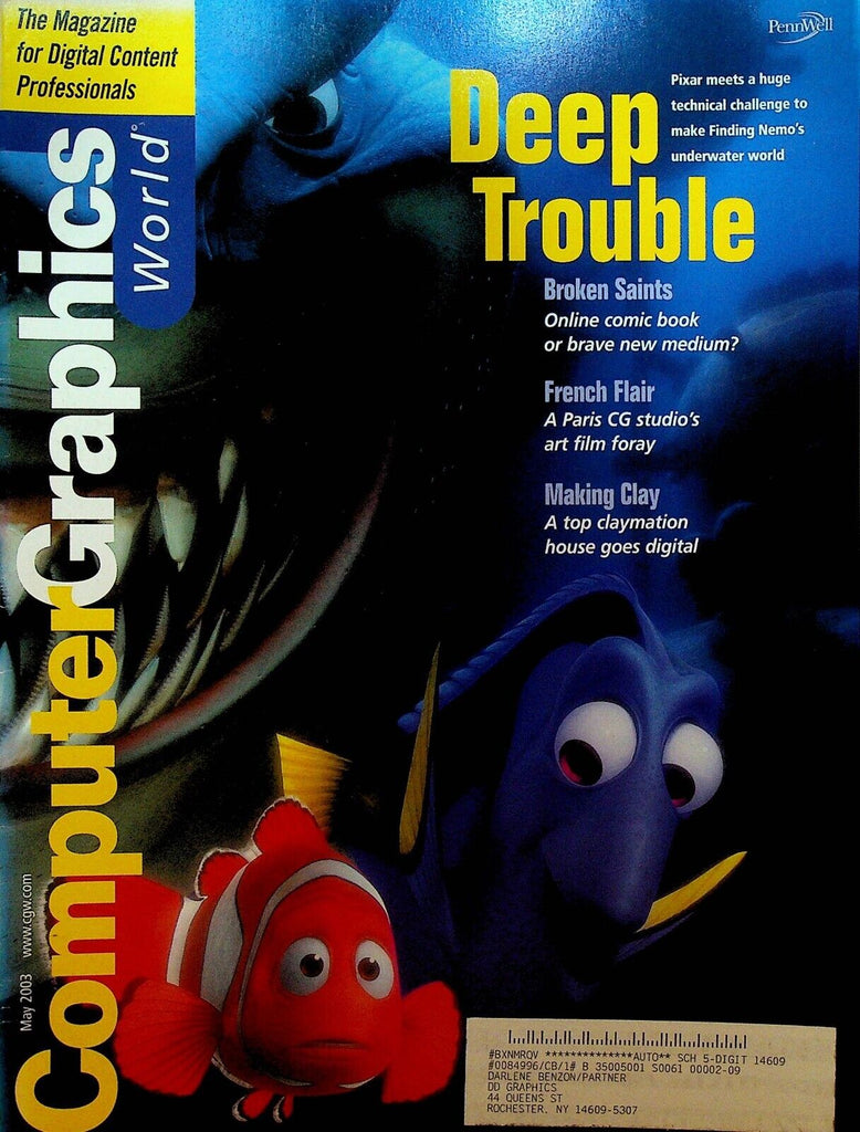 Computer Graphics World Magazine May 2003 Finding Nemo Chicken Run