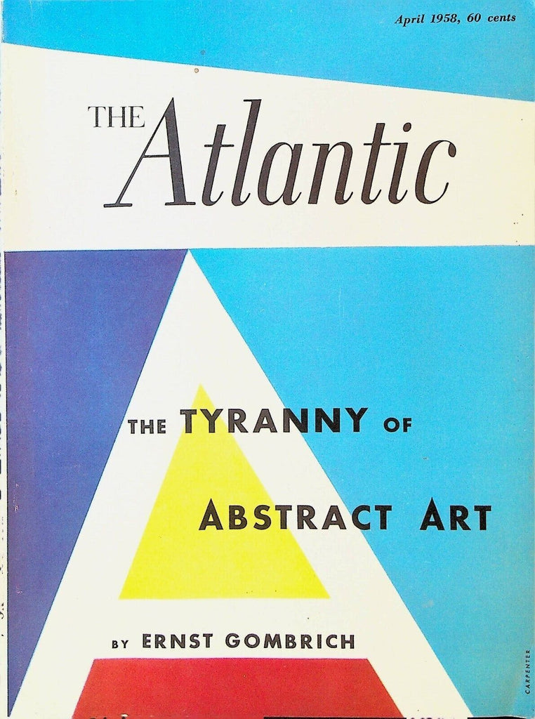 Atlantic Magazine April 1958 Harold Ross Abstract Art James Thurber