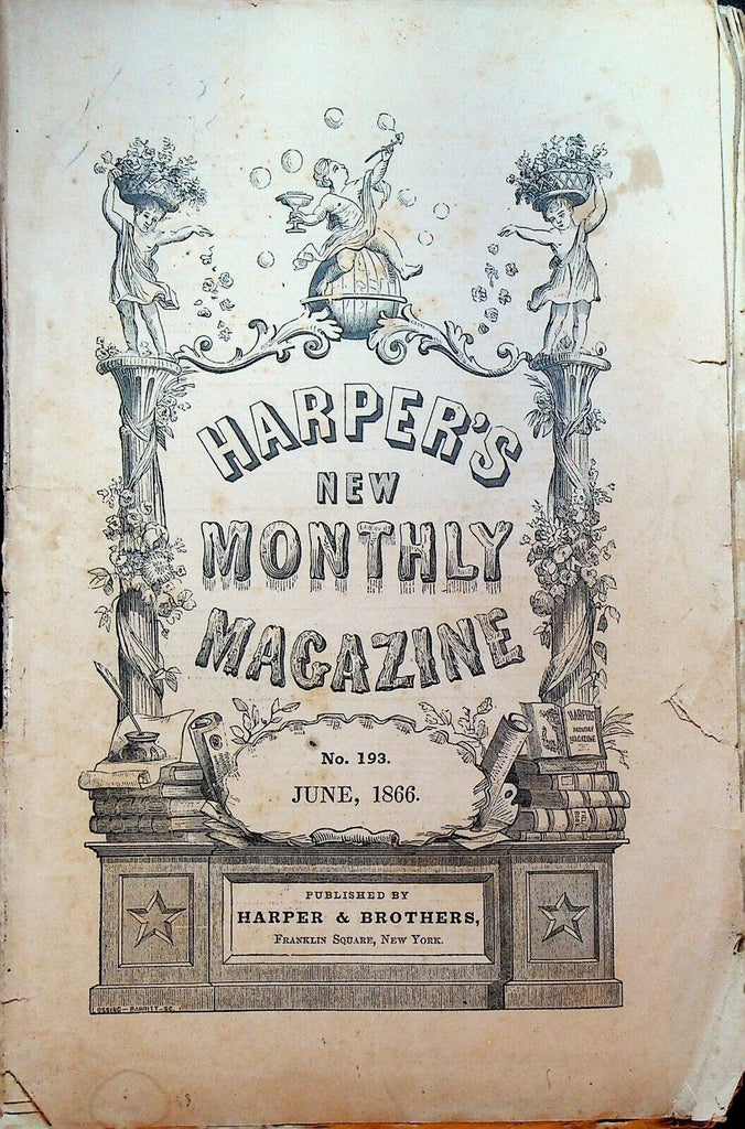 Harper s Monthly June 1866 Civil War Wilkie Collins Henry Barth Reese River