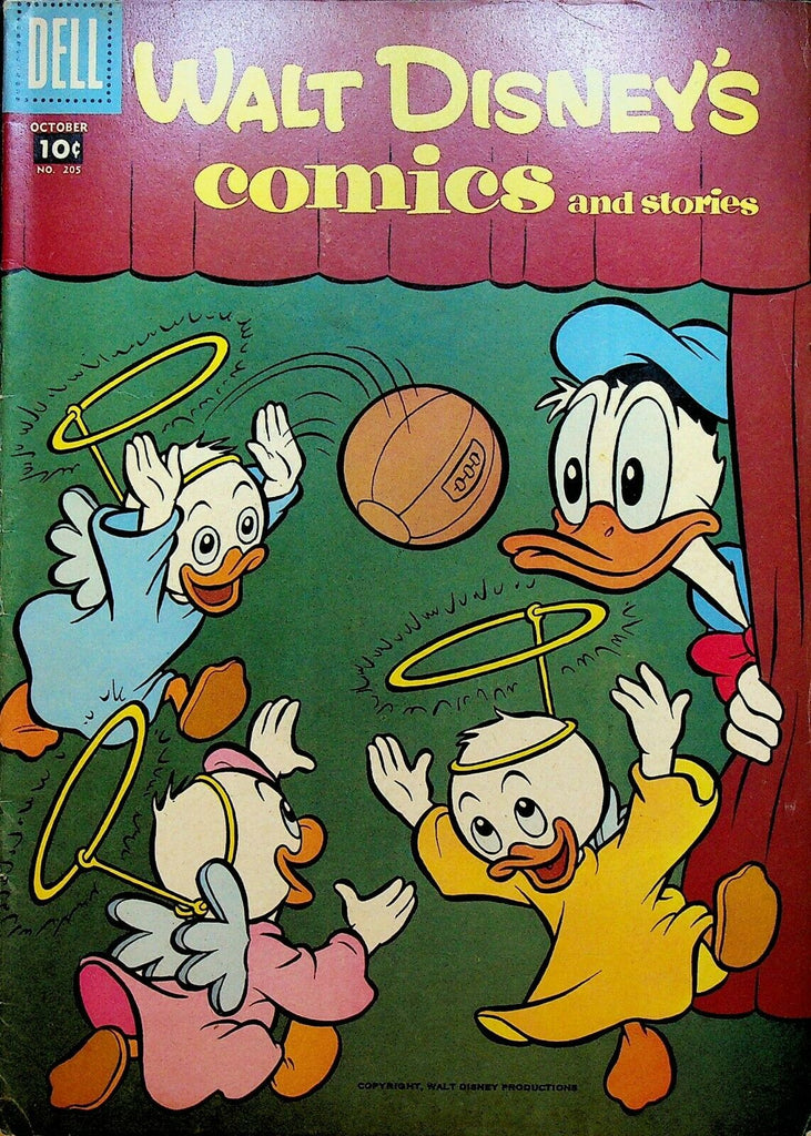 Walt Disney's Comics & Stories 205 Dell Comics 1957 Angels Basketball