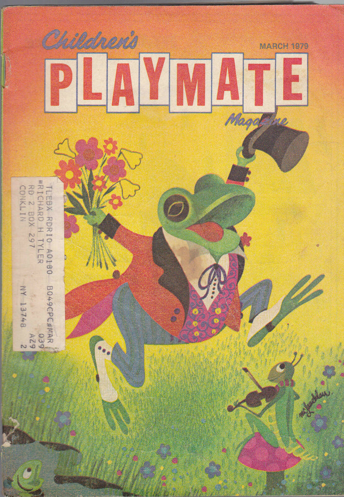Children's Playmate Magazine Frog cover William McLauchian  March 1979