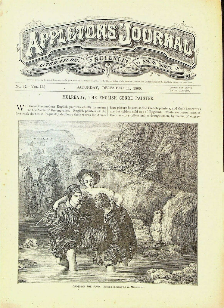 Appletons' Digest December 11 1869 Meteors & Comets Egypt Mrs Oliphant