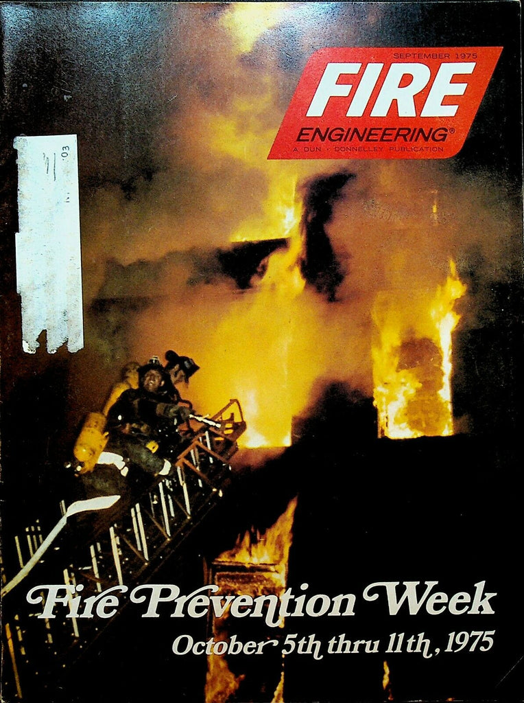 Fire Engineering Magazine September 1975 Fire Prevention Week NYC Fire Cover
