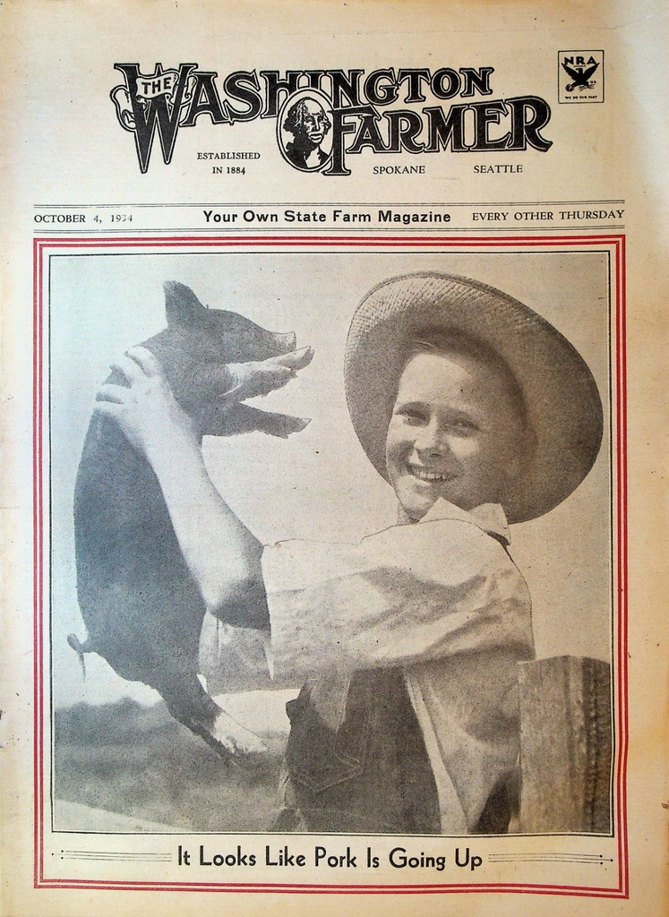Washington Farmer October 4 1934 West Washington Fair Paper Doll