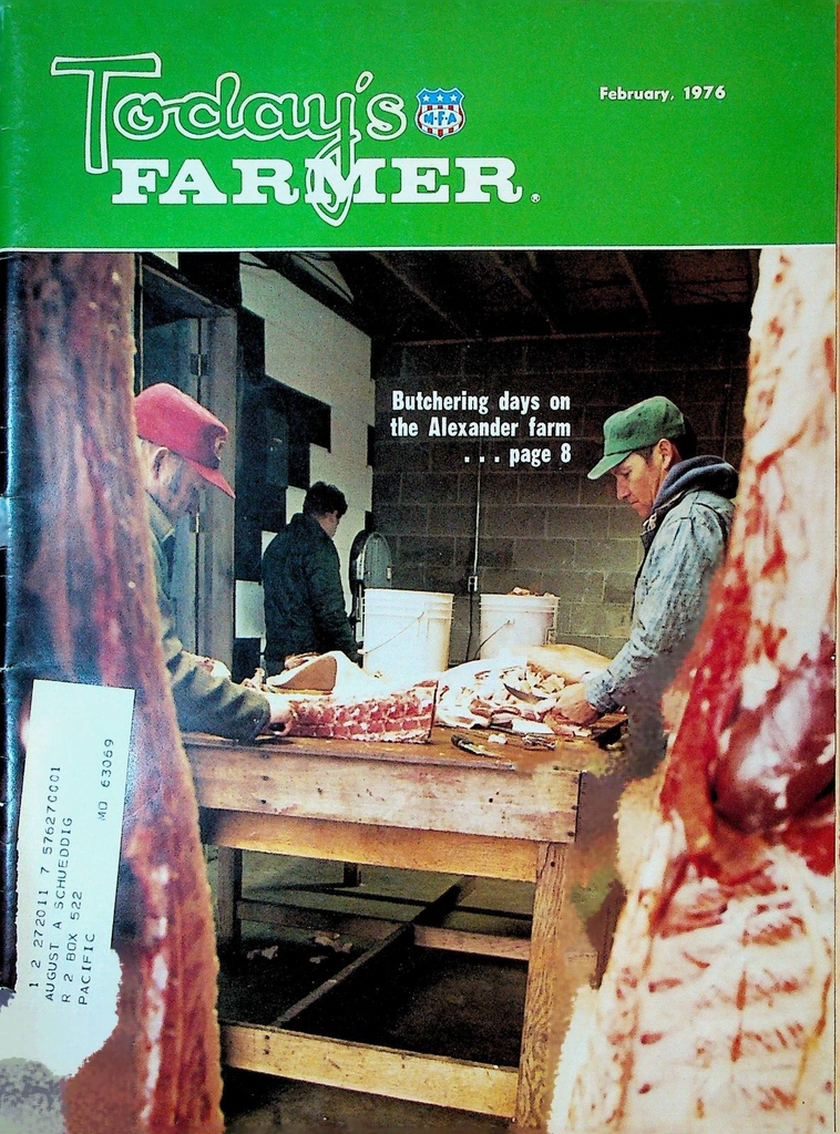 Today's Farmer Magazine February 1976 Otto Alexander Farm Boone County Mo