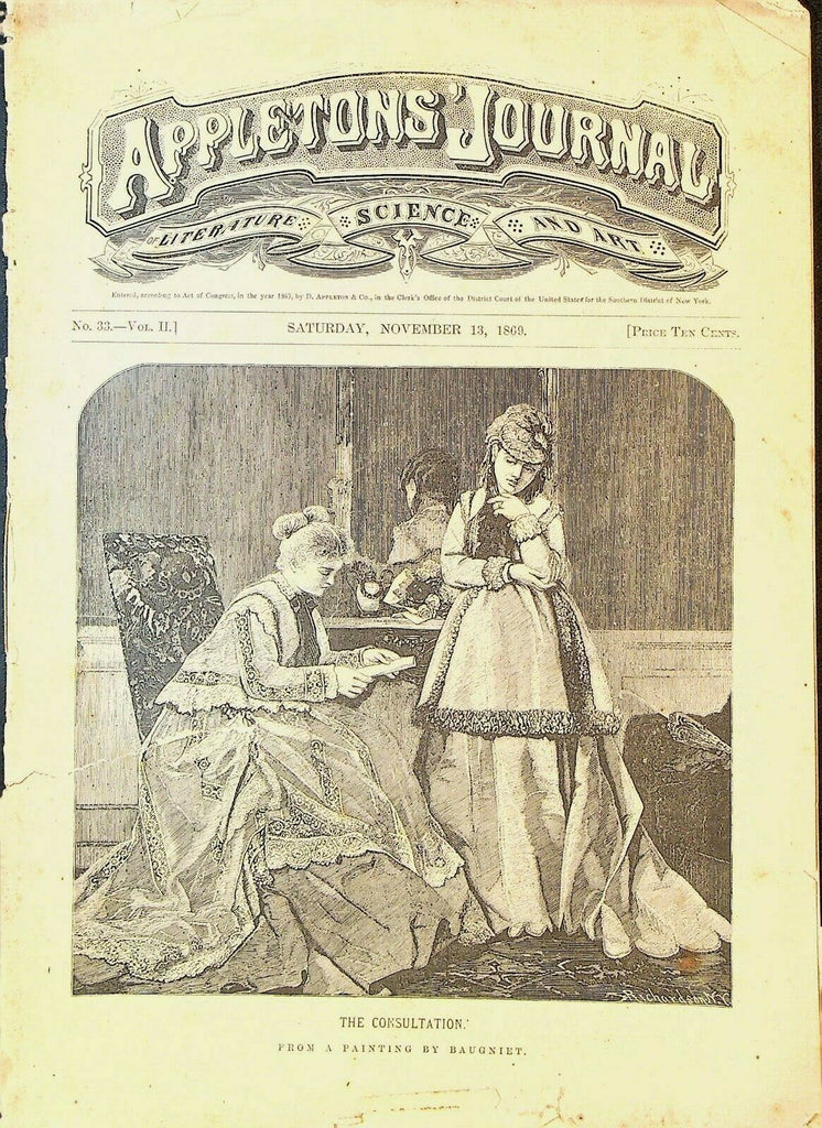 Appletons' Digest November 13 1869 Siege of Fredericksburg Mrs Oliphant