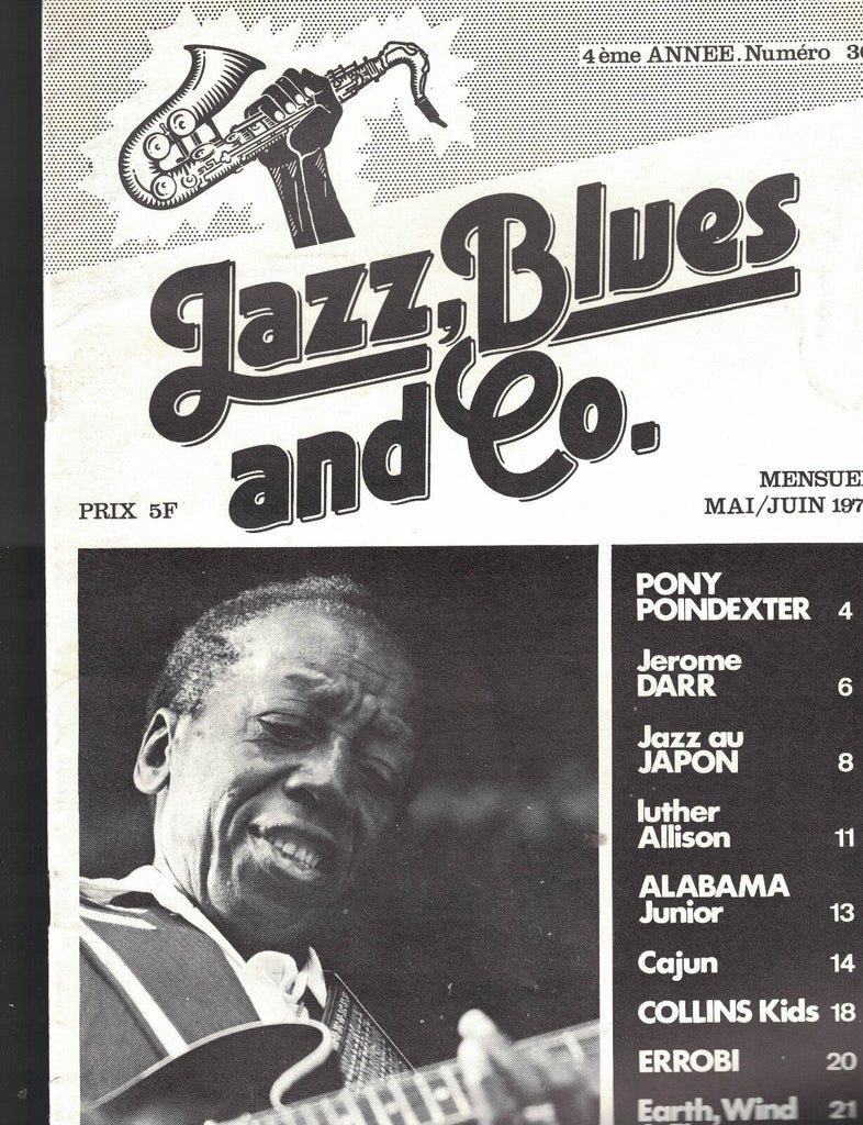 Jazz Blues & Co Magazine May 1979 Earth Wind & Fire, Pony Poindexter