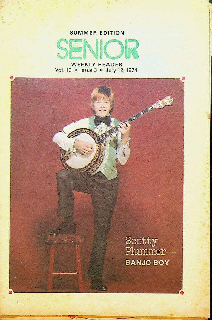 Senior Weekly Reader July 12 1974 Scotty Plummer Banjo Mini Dragsters