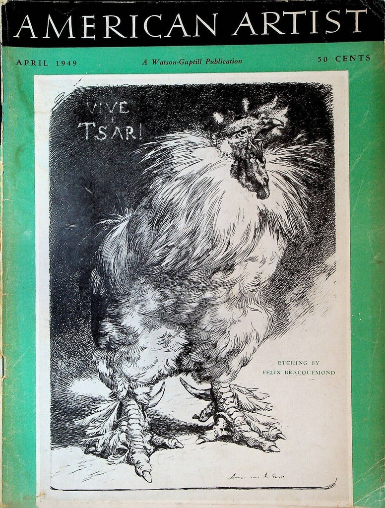 American Artist Magazine April 1949 Felix Bracquemond Joe Kaufman