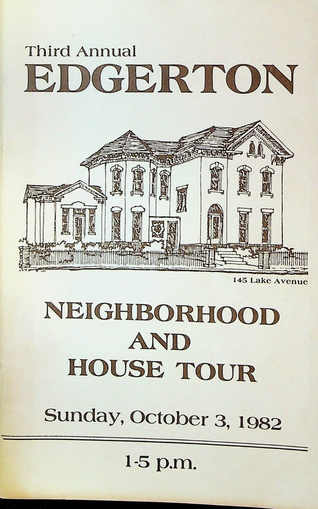 Edgerton Neighborhood Rochester NY Neighborhood & House Tour Booklet 1982