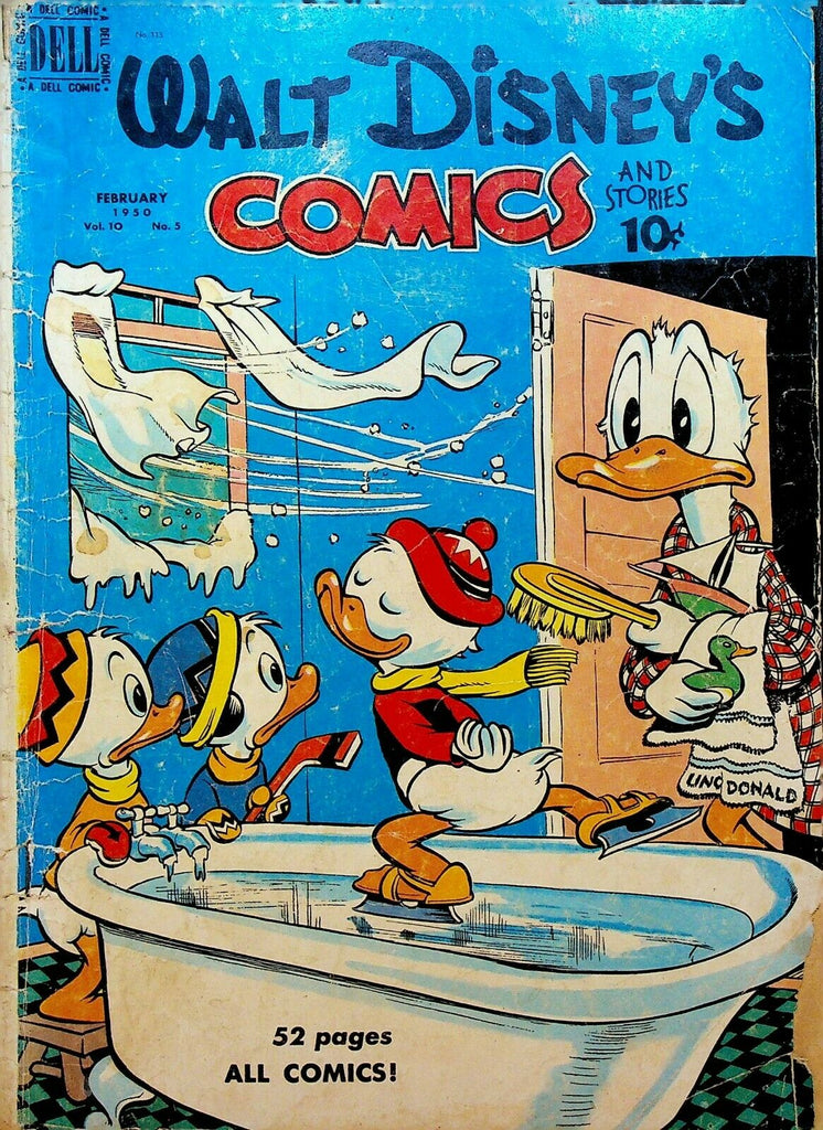 Walt Disney's Comics & Stories 113 Dell Comics 1950 Ice Skating on Bathtub