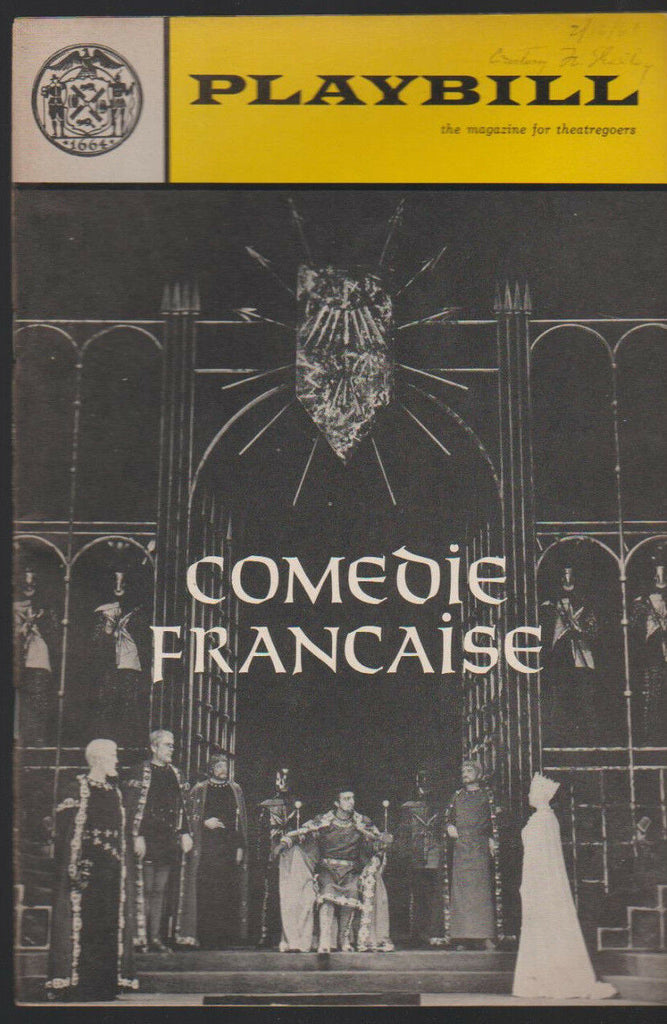 Comedie Francaise Playbill February 1966 Paul-Emile Deiber