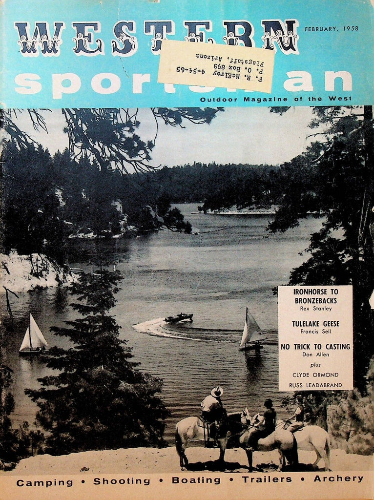 Western Sportsman Magazine February 1958 Camping Shooting Boating Trailers