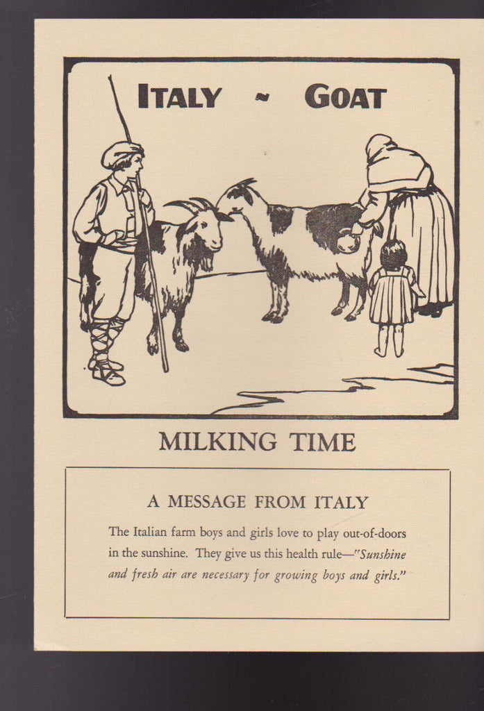 Milking Time Dairyman's League Co-Op 1950s Booklet Italy Goat